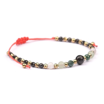 Bransoletka celebrytka TURMALIN + znak zodiaku BYK zodiak